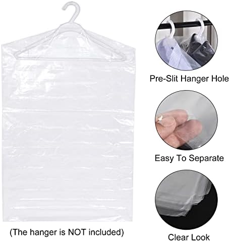 PATIKIL 110x60cm Navlaka za odjeću, 10 pakovanja PP lagane zaštitne torbe otporne na prašinu čiste za ostavu