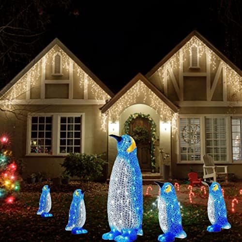 Uskršnje kartice vjerski Pingvin ukras LED Božić vanjski ukrasi akril Božić ukrasi Božić atmosfera dekoracija