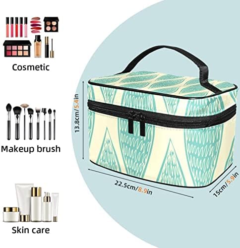 Sažetak Ručno izvučeno zeleno vreteno Travel Makeup Torba za šminku Organizator Torba Kozmetička torba za