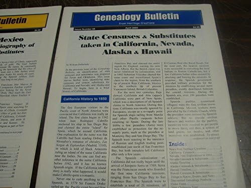 Genealoški bilten juna 2005. Arizona i novi Meksiko Županija-po popisuju Bibliografija popisa i popisa stanovništva
