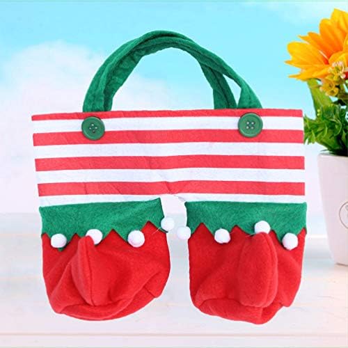 Amosfun Elf pantalone poslastica torba Božić Elf čizme bombona kolačić poklon torba vreća čarapa punjenje