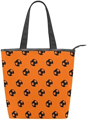 Platno Tote torba Sport fudbal narančastih prehrambenih prehrambenih proizvoda za višekratnu upotrebu Torbica