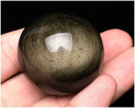 Sousy Obsidian sfera zlatni sjajilirani kristalni sfer sfera kuglični ukras na poklon predivan