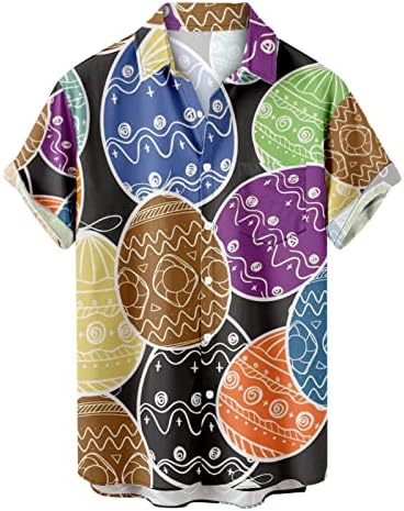 Majice za uskršnje majice za muškarce plus veličine Havajske modne majice s kratkim rukavima revel tees vrh s džepovima puloveri