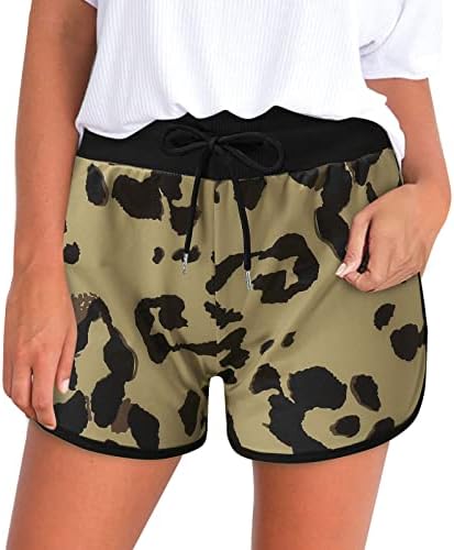 Beuu ženske kratke hlače Ljetni elastični struk Comfy kratke hlače sa džepom plaže kratke hlače