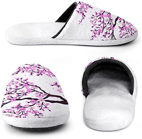 Sakura tree Cherry Blossoms muške pamučne papuče zatvorene Spa papuče Lake komforne kućne papuče