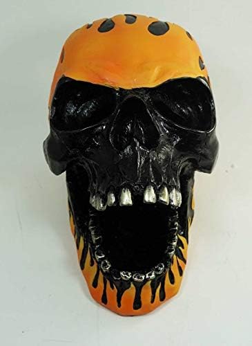 Figurica vatrena lobanja vruće šipke Stil kostur glava glava žuta crna Halloween
