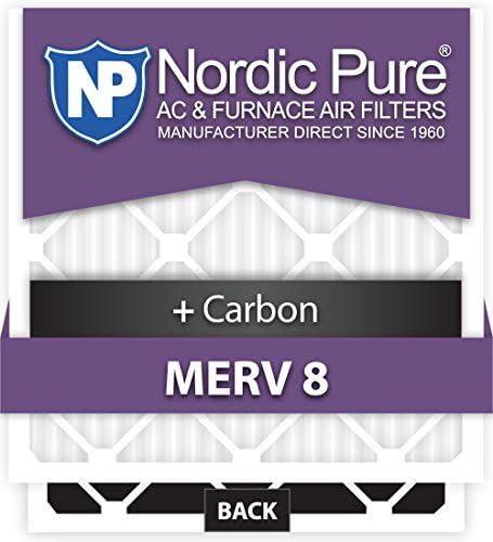 Nordic Pure 10x14x1customm8+C-6 MERV 8 + Carbon AC filteri za peći, 9 1/2 x 13 1/2 x 3/4, 6 komada