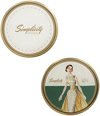 Jednostavnost Vintage 5075023010 Retro modni šivanje uzorak težina 2.5 prečnik i 3,12 oz. Višebojni 2pcs