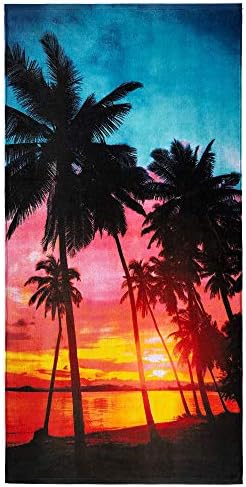 Zalazak sunca Palms ručnik za plažu 30 x 60 inčni pamuk
