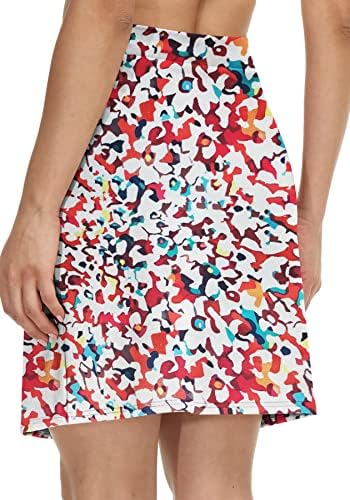 CAKULO PLUS suknje veličine Skort za žene sa džepovima Dužina koljena Golf plivanje Atletska skromna suknja