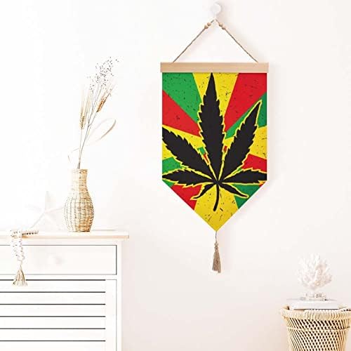Nudquio korov list na Rastafarijanskoj zastavi pamučna posteljina viseća Zastava zidni znak slika za uređenje