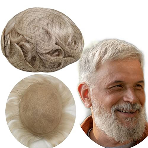 Tupee za muškarce Yanahair muški komadi za kosu muški Tupee Valoviti sistem zamjene ljudske kose proteza
