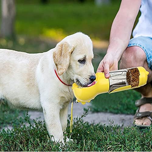 Muchpets boca za pseću vodu, prijenosni dozator za flašu vode za pse, 4 u 1 nepropusna boca vode za putovanja