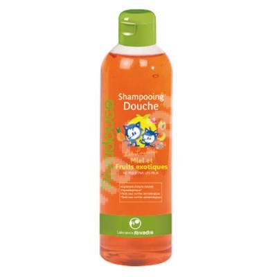 Šampon i gel za tuširanje sa medom i egzotičnim plodovima Rivadouce Junior, 500 ml, Rivadis