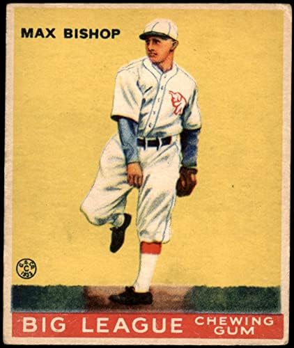 1933 Goudey 61 Max Bishop Philadelphia Atletics VG / ex atletika