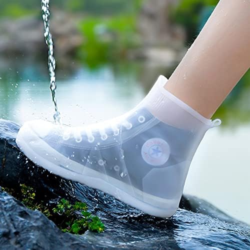 Vodootporne navlake za cipele za kišu, visoki gležanj, vodootporne, za višekratnu upotrebu,sklopive, rastezljive