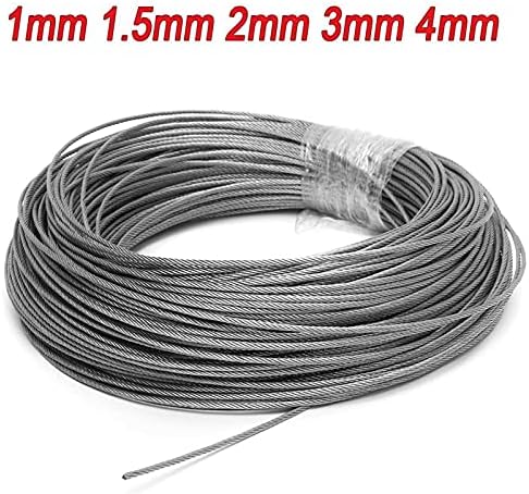 Anyufei dodatna oprema 50m/100m 1mm 1.5 mm 2mm prečnik 304 žica od nerđajućeg čelika uže za pecanje kabel