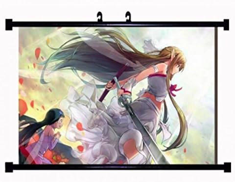 Cartoon world Home Decor Anime Poster zid Scroll Sword Art Online SAO 232631 Asuna & Yui