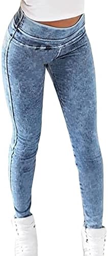 Miashui Bell donje pantalone za žene visokog struka Jean visokog struka Moda uznemirena Casual ženske 90-ove