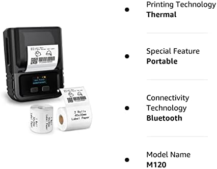Phomemo M120 Label Maker-barkod Label Printer, 2 inčni Bluetooth Termal Label Maker, prijenosni Label Maker