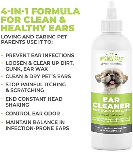 Mighty Petz rješenje za čišćenje ušiju 2-u-1 šampon i regenerator za pse od zobenih pahuljica