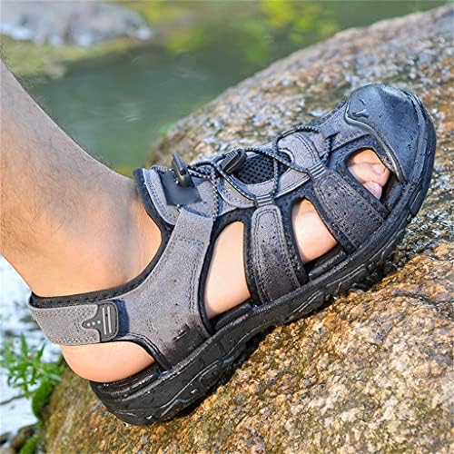 Xmtxzym casual muške sandale na otvorenom Ljeto prozračne cipele od ravnog jedina plaže meko hodanje atletske