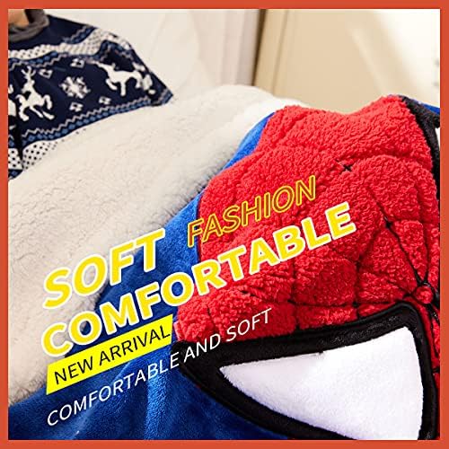 COSUSKET Marvel djeca Spiderman baciti deku, potpisali zajednički 3d Cartoon vez Sherpa deku dječaka poklone