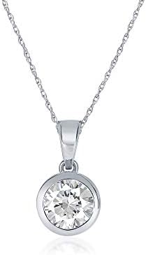La Joya 1/6-1/3 Carat Lab uzgojene dijamantske ogrlice Bezel za žene / lijep ženski Set nakita od Sterling