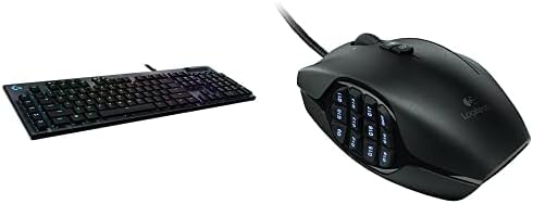 Logitech G815 RGB mehanička tastatura za igre & G600 MMO miš za igre, RGB pozadinsko osvjetljenje, 20 programabilnih