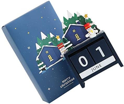 Kisangel Božić Dekor Stol Topper Drvena Božićno Drvo Odbrojavanje Advent Kalendar Holiday Odbrojavanje Blokovi