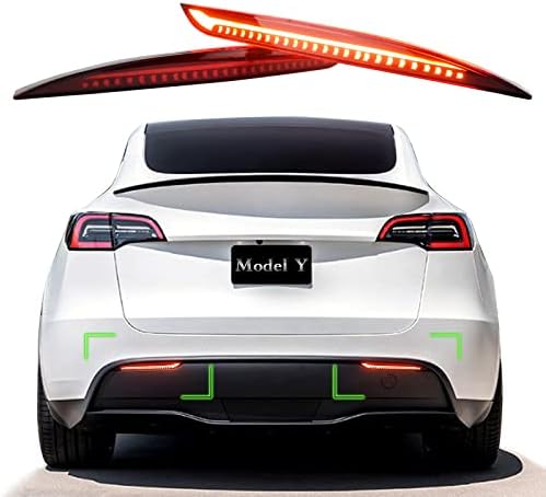 KEEFORTHEWIN LED stražnji branik za stražnji branik odgovara za Tesla Model Y 2017-2022 Crvena leća Funkcije