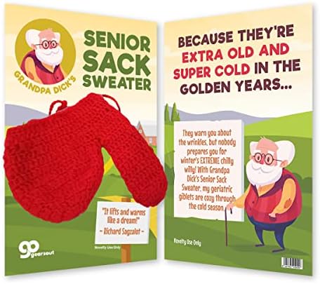 Viši vreća džemper Red Knit Peter grijač za muškarce penziju Gag poklon preko brda Funny Mens Djed opremu
