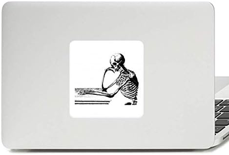 Skica za ljudsku kostur sjedeće držanje naljepnica Vinil Paster Laptop naljepnica za naljepnice