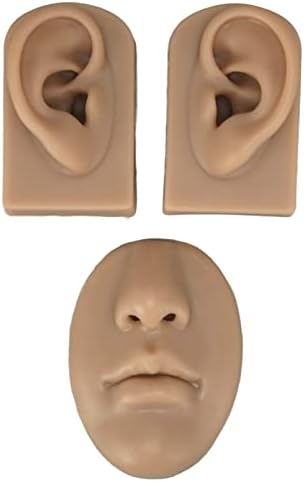 Jiawu Silikonski model za uši, Meki Silikonski model nosa, 3d model nosa i usta za piercing praksu, Silikonski
