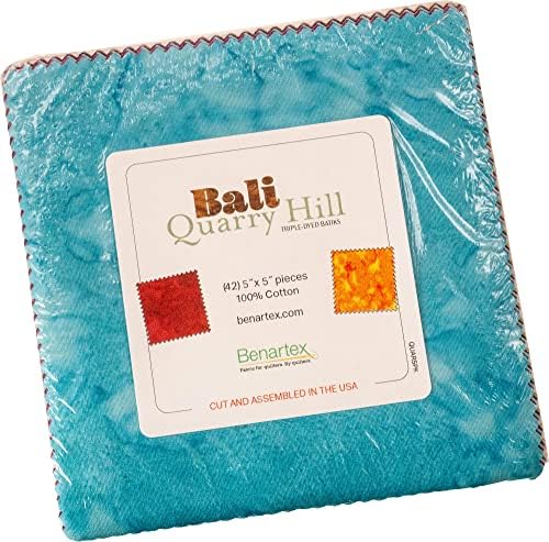 Bali Batik Quarry Hill 5x5 paket 42 5-inčni kvadrati Charm paket Benartex, razne