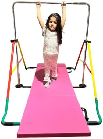 Balançoire proširivi gimnastički barovi sa 6x2 FT prostirkom za djecu Junior Training, djeca Podesiva visina
