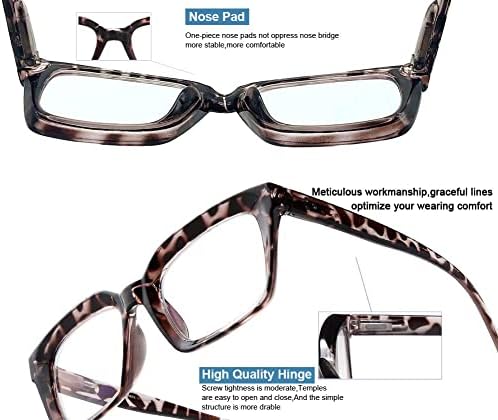 YTDBNS 2 para prevelike Retro naočare za čitanje za žene, Oprah stil veliko plavo svjetlo blokirajući čitače