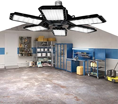 Ppgejgek Garažna svjetla, deformabilna LED garažna svjetla s podešavajućim pločama, LED svjetlosne žarulje