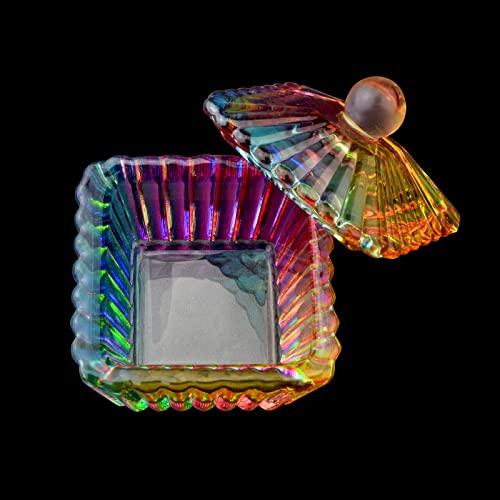 Kristalno obojena glazura trapezoidnog oblika akrilno staklo za tečni prah Dappen čaša za suđe sa poklopcem
