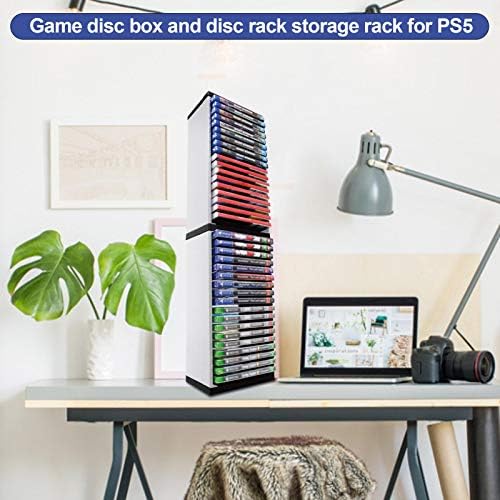 Baleome Game Disc Tower Holder Vertical CD Držač za diskove za diskove za PS5 Igra za pohranu diska ručka