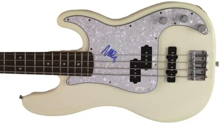 NATE MENDEL potpisao autogram FULL SIZE WHITE FENDER električna bas gitara W/ JAMES SPENCE JSA AUTHENTICATION