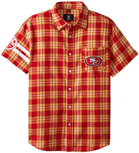 Foco NFL Mens Wordmark Basic Flannel majica - kratki rukav
