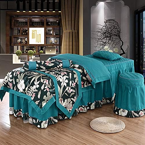 Štampanje kozmetičkih posteljina za masažu pokrivač za krevet 4-dijelni masažni stol Setovi posteljine za