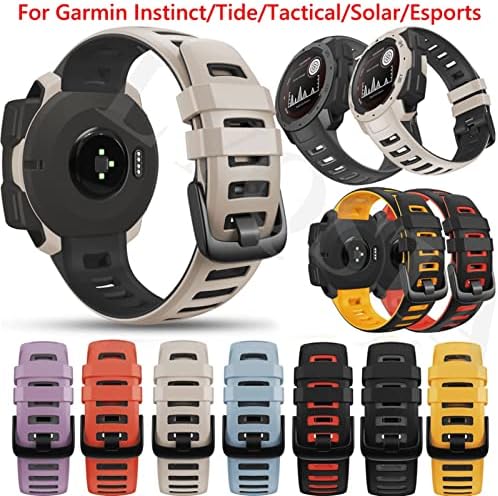 Mgtcar Silikonske trake za promatranje za Garmin Instinct Smart Watch 22mm zamjenski bend narukvica narukvica