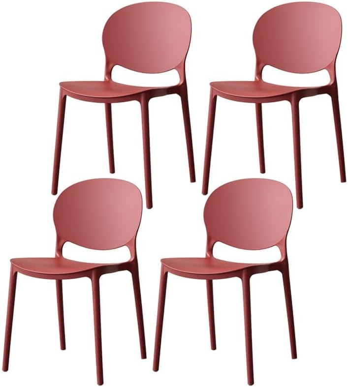 CraftThink moderne trpezarijske stolice iz sredine veka, Plastična otvorena Zadnja bočna stolica bez ruku
