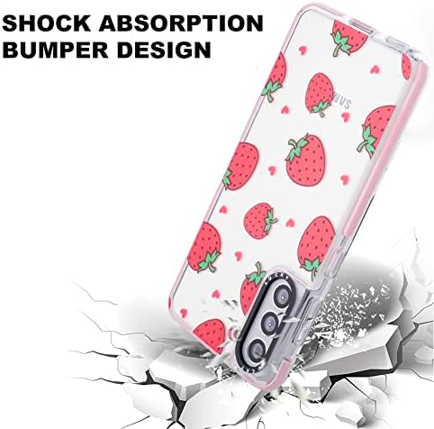 Mzelq kompatibilan sa Samsung Galaxy S21 Case Strawberry Slatki uzorak, mekani simpatični fotoaparat za