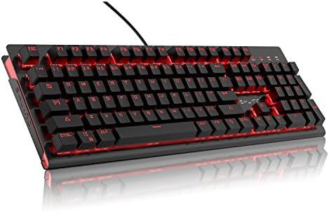 Etrobot mehanička tastatura za igre crvena LED pozadinsko osvjetljenje sa plavim prekidačima USB žičana Aluminijska šasija