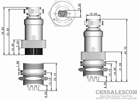 Chnsalescom 2 kom 4 pin GX16-4P utikač za zavarivanje stroj za kontrolu zavarivanja Brzi spoj