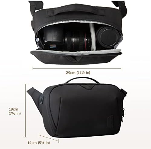 BAGSMART torba za kameru, DSLR torba za kameru, vodootporna futrola za Crossbody kameru sa Podstavljenom